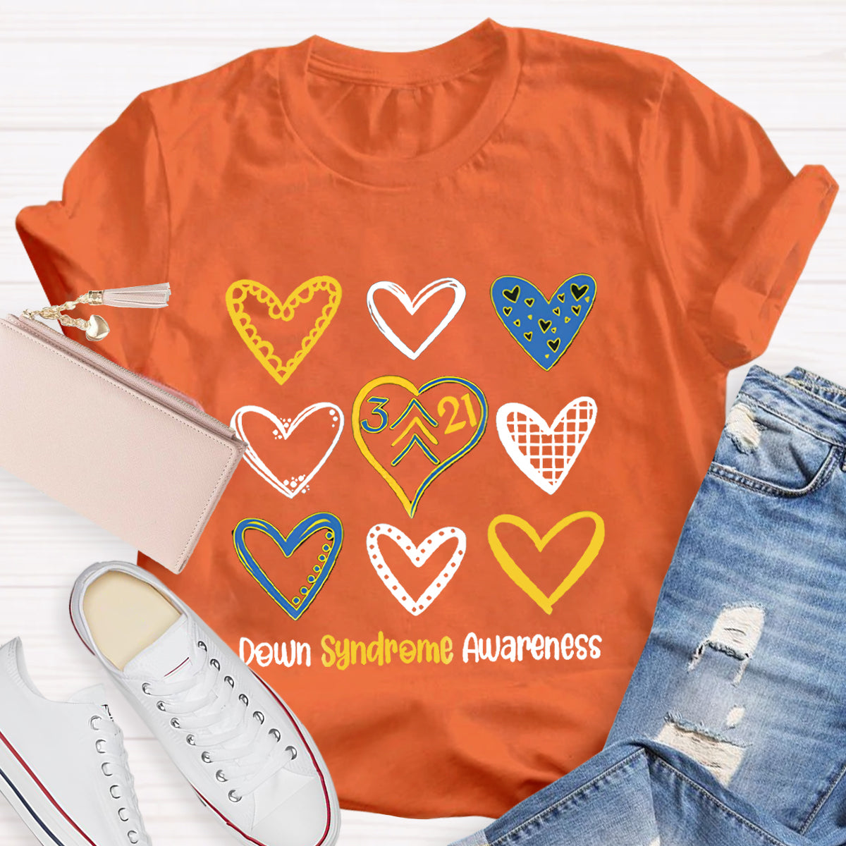 Down Syndrome Awareness Heart T-Shirt