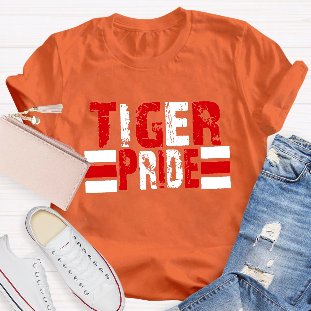 Personalized Mascot Pride Tiger Teacher T-Shirt