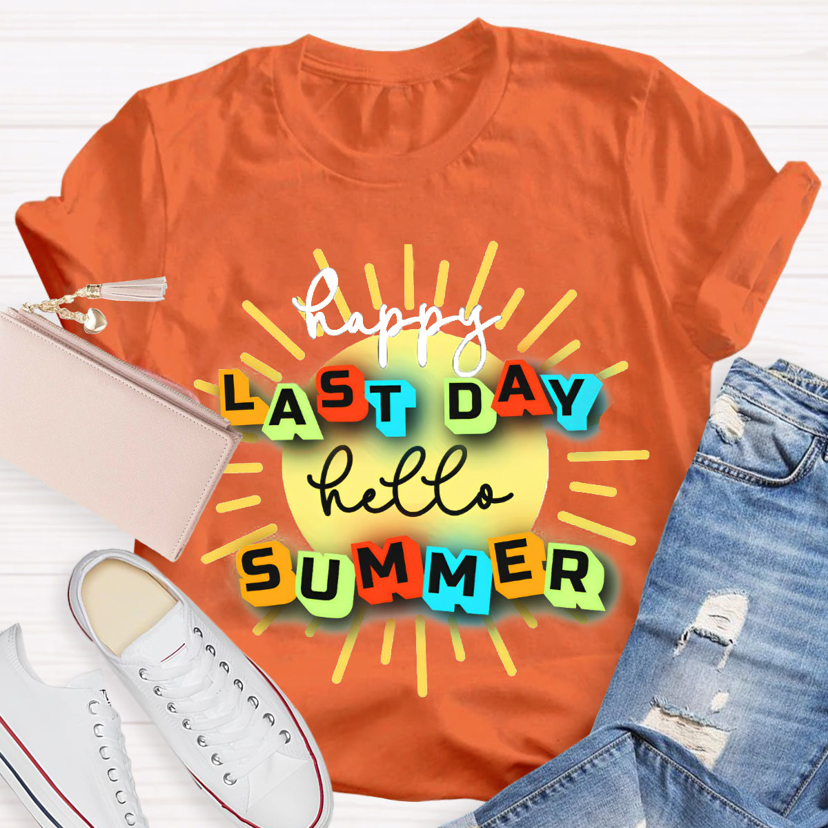 Happy Last Day Hello Summer Teacher T-Shirt