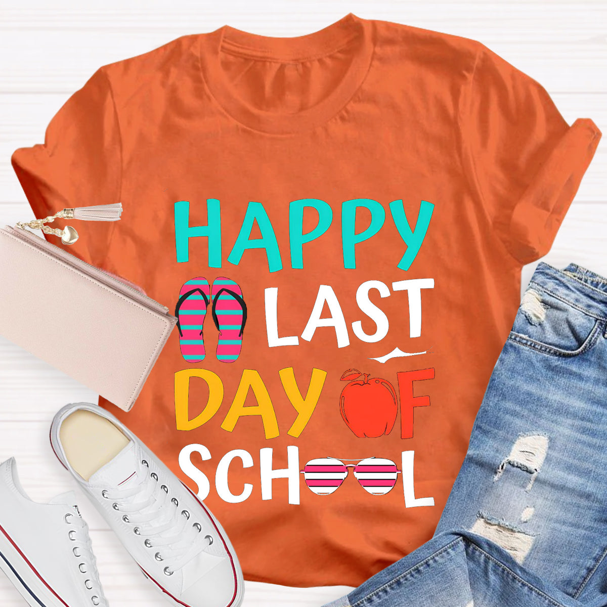Happy Last Day Of School Beach Summer T-Shirt