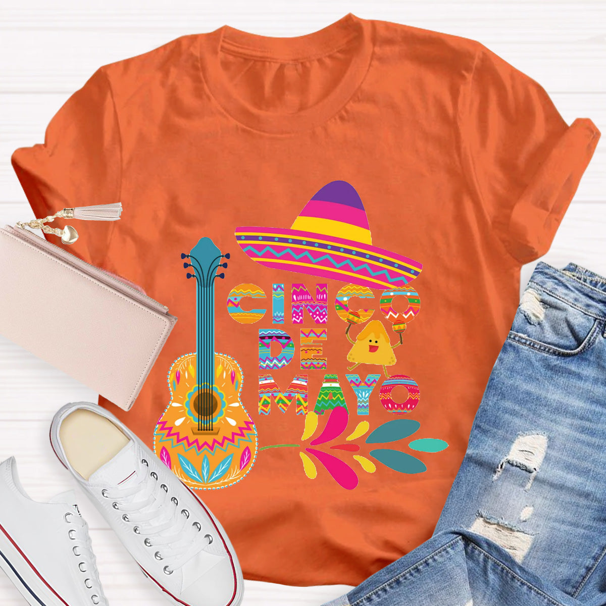 Cinco De Mayo Guitar Teacher T-Shirt