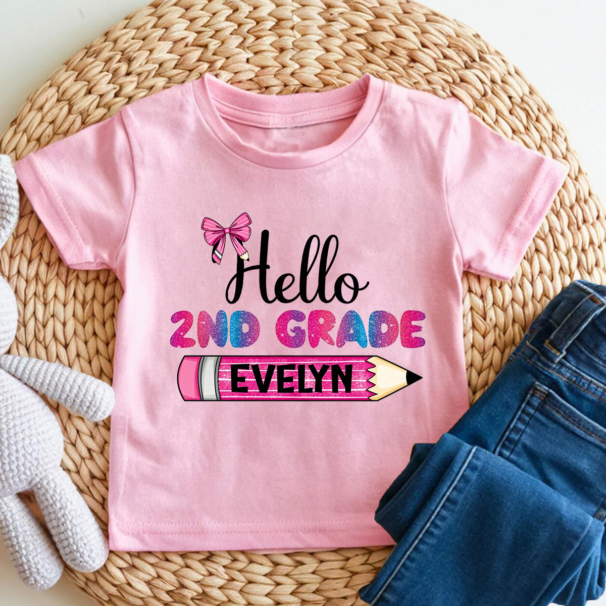 Personalized Name And Grade Hello 2nd Grade It'S Me Toddler T-shirts