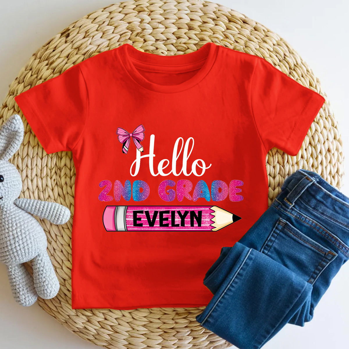 Personalized Name And Grade Hello 2nd Grade It'S Me Toddler T-shirts