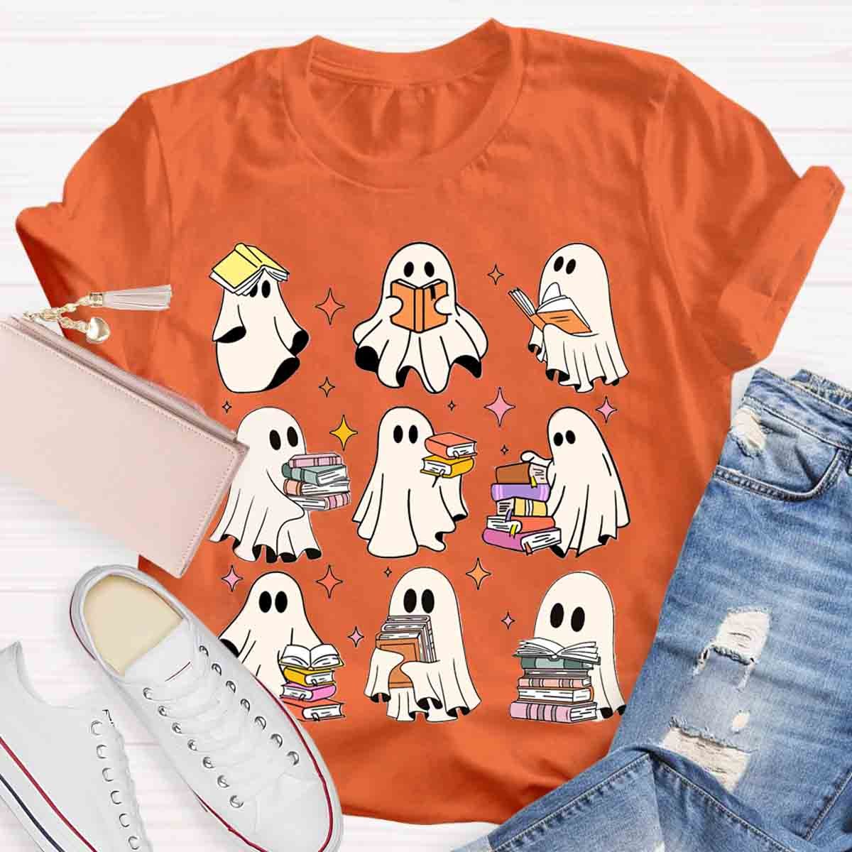 Reading Ghosts Teacher Vintage T-Shirt