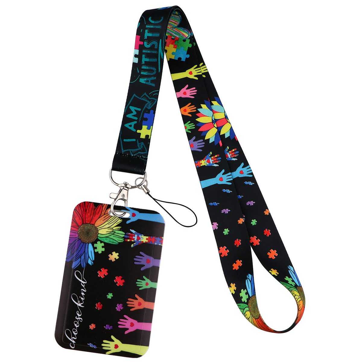 Special Education Phone Lanyard Card Case