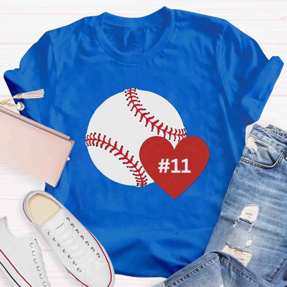 Personalized Number Game Day Teacher T-Shirt