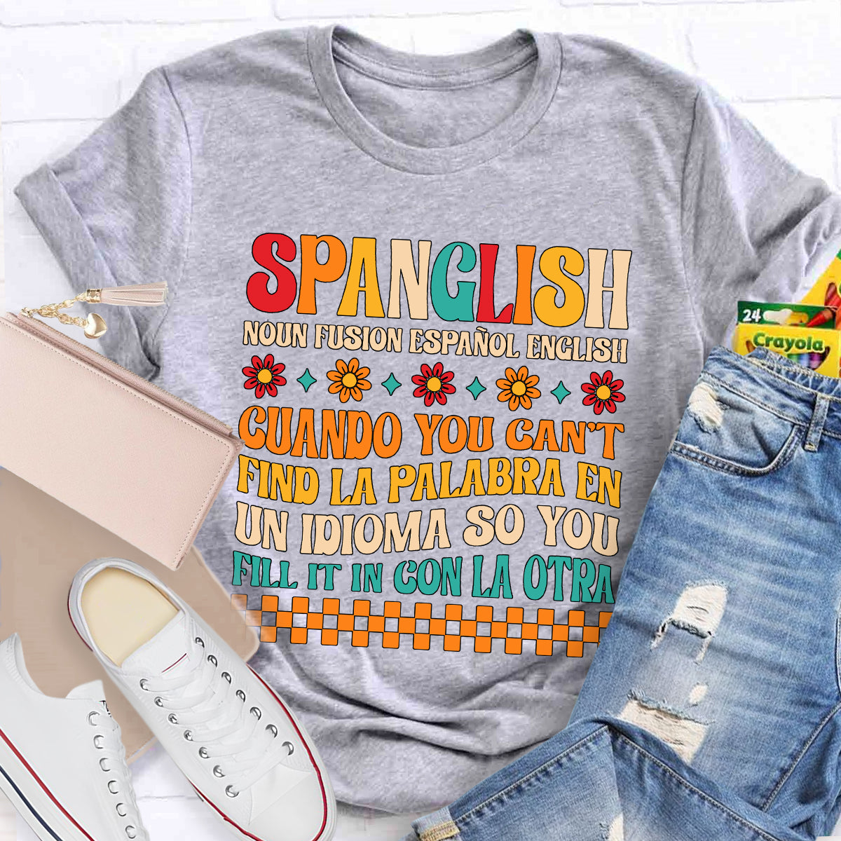 Spanglish Definition Bilingual Teacher T-Shirt