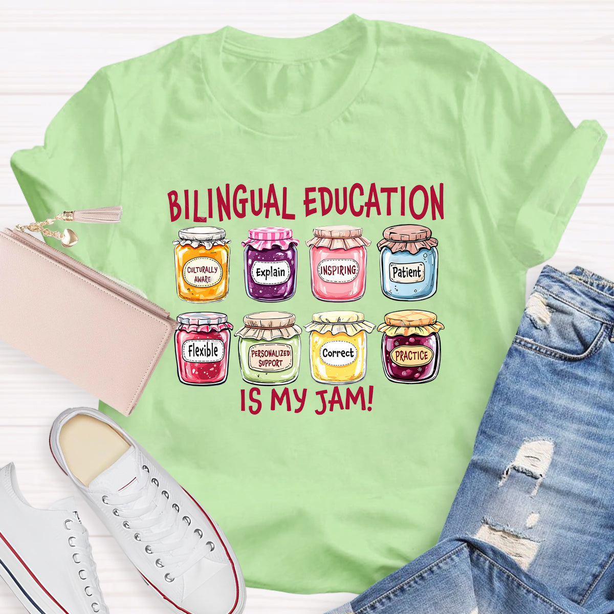 Bilingual Education Is My Jam Teacher T-Shirt