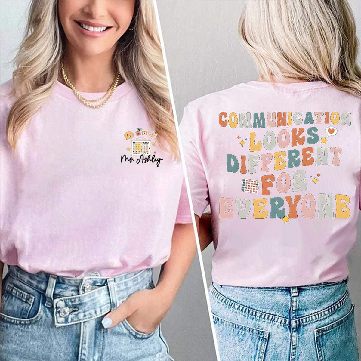 Personalized Name Different For Everyone Double Printed T-shirt