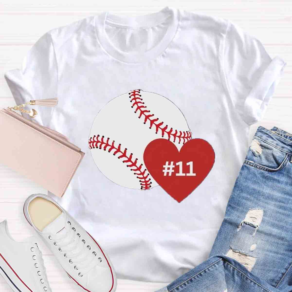 Personalized Number Game Day Teacher T-Shirt
