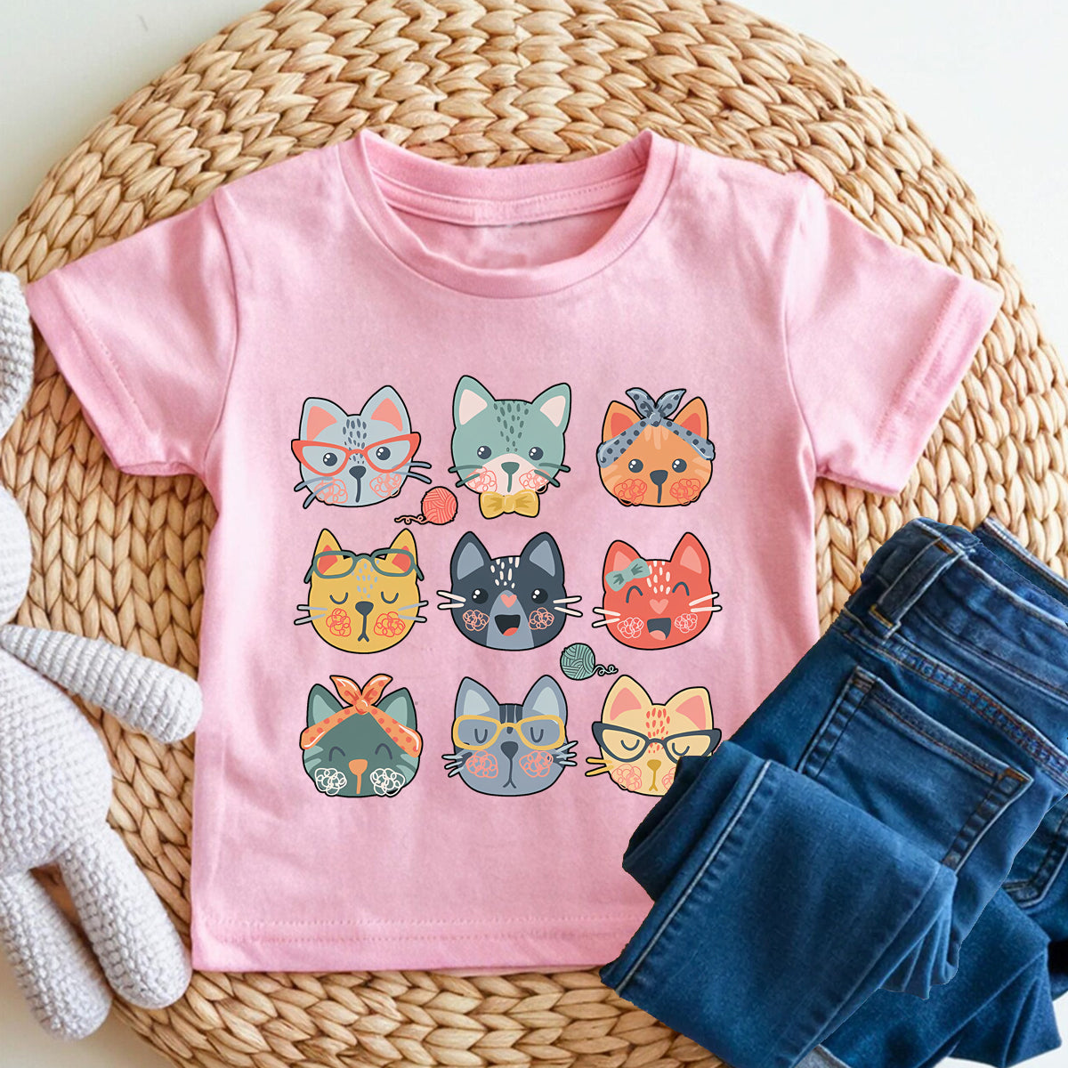Cat Pattern  Toddler T-shirts