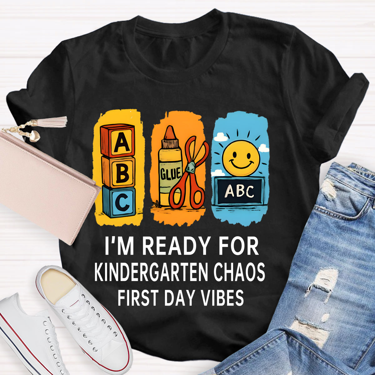 Personalized Grade I'm Ready For Kindergarten Chaos First Day Vines T-shirt