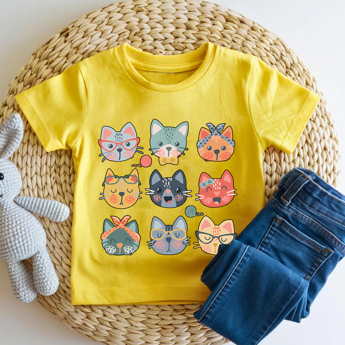 Cat Pattern  Toddler T-shirts