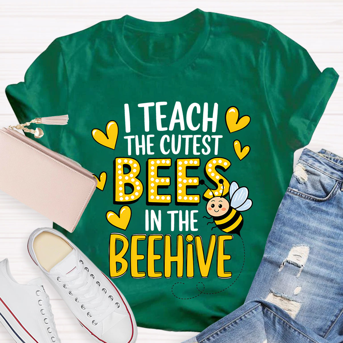 I Teach The Cutest Bees Teacher T-Shirt