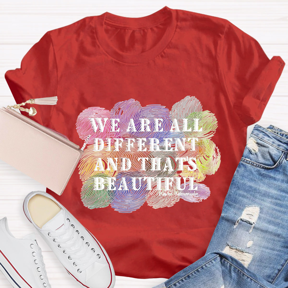 We Are All Different And That Beautiful Teacher T-Shirt