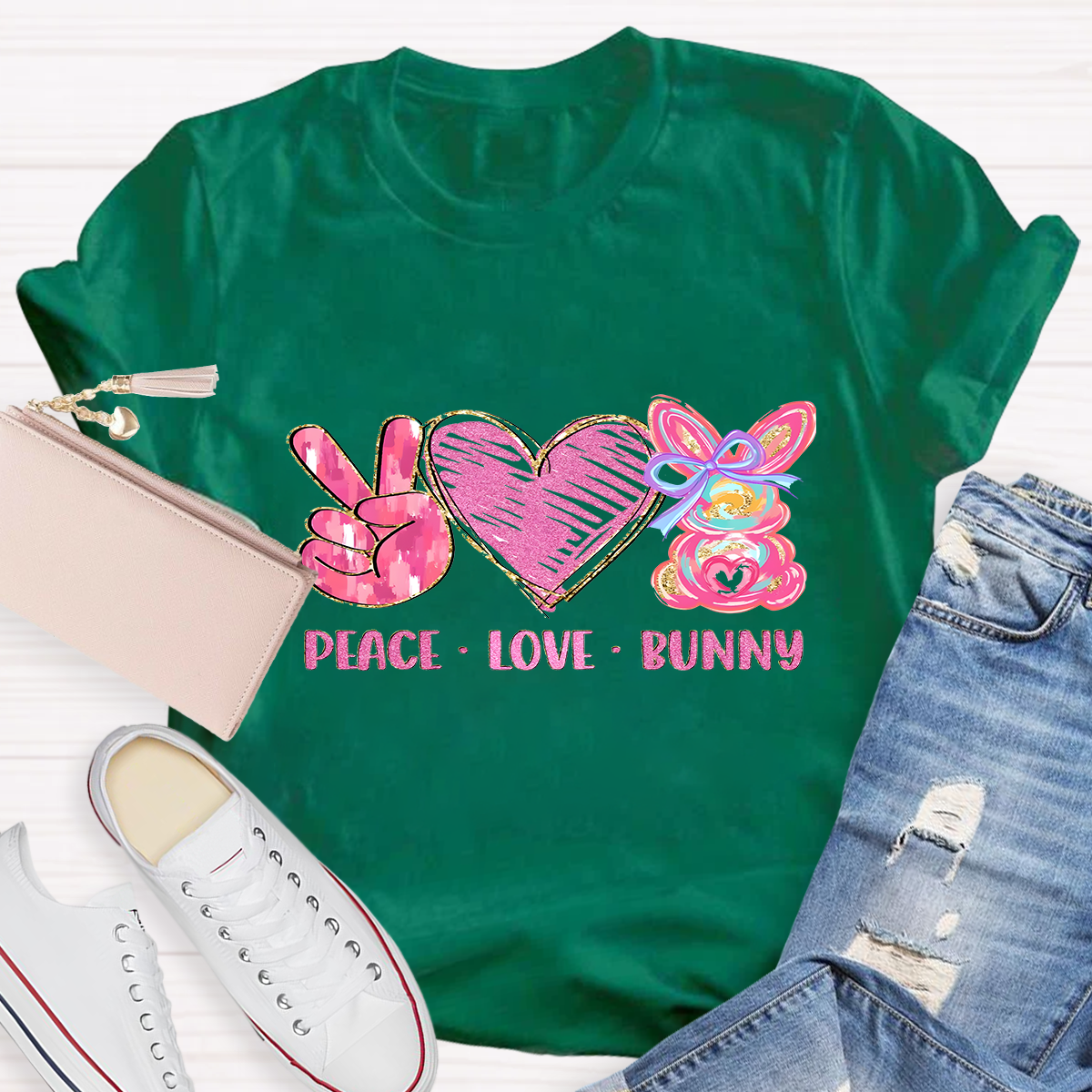 Peace And Love Teacher T-Shirt