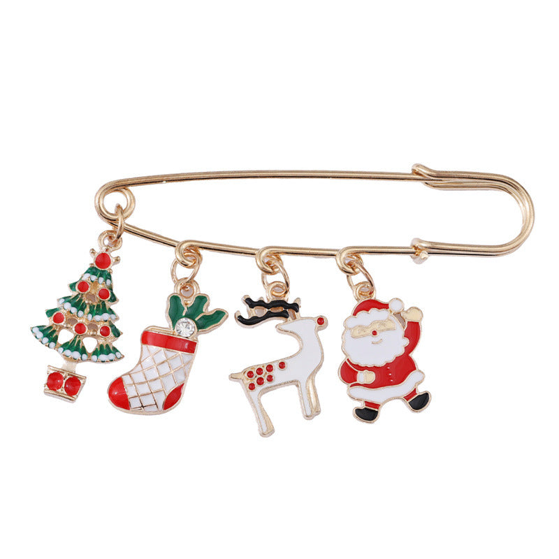 Christmas Element Pendant Brooch
