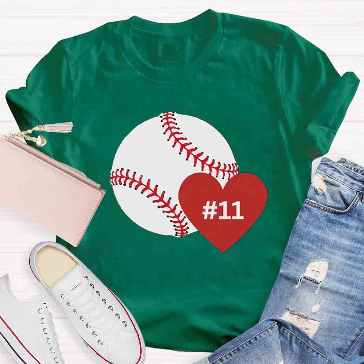 Personalized Number Game Day Teacher T-Shirt