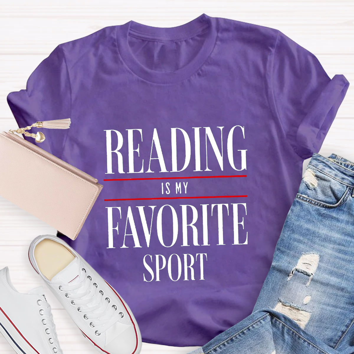 Reading Is My Favorite Sport Teacher T-Shirt