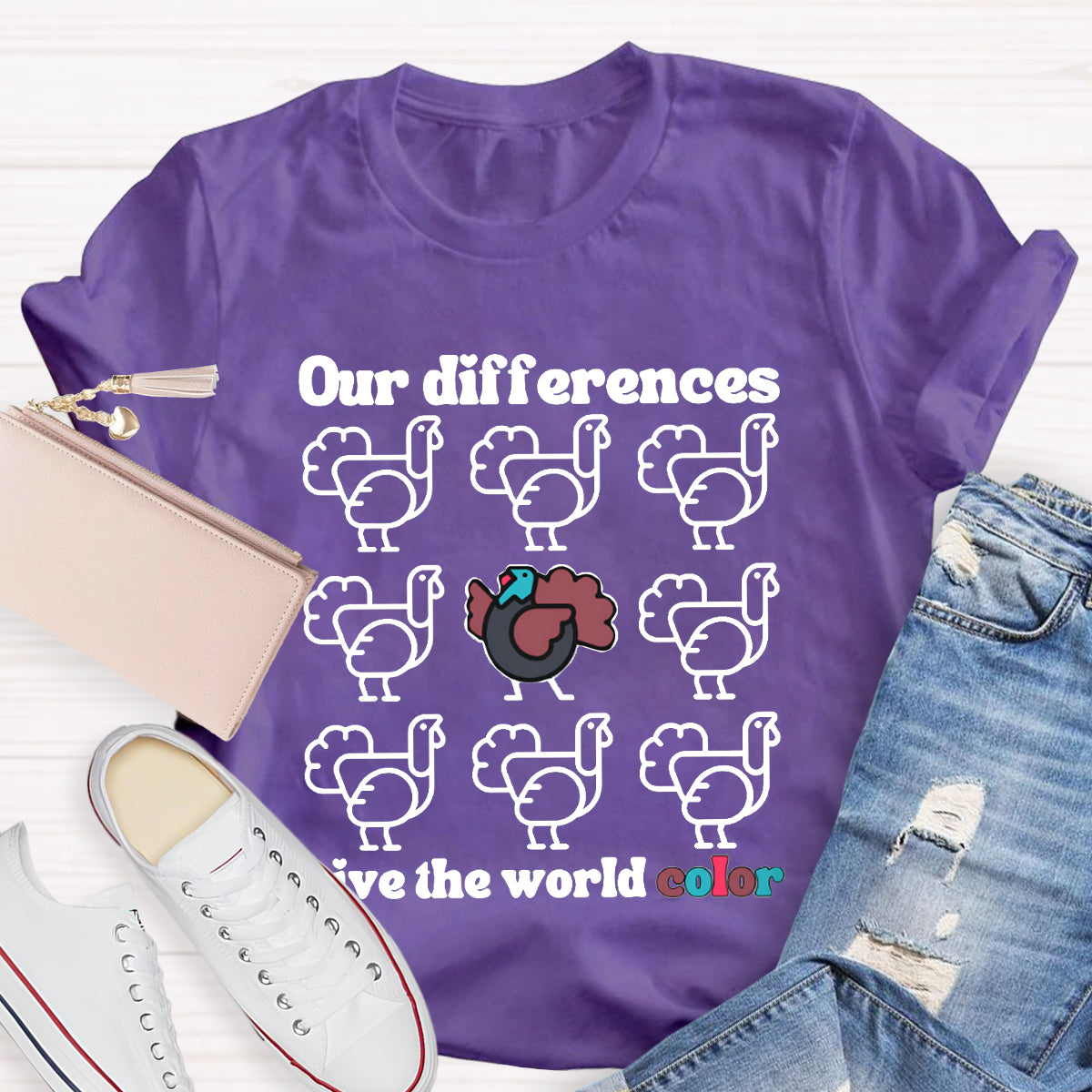 Our Difference Give The World Color Turkey T-Shirt