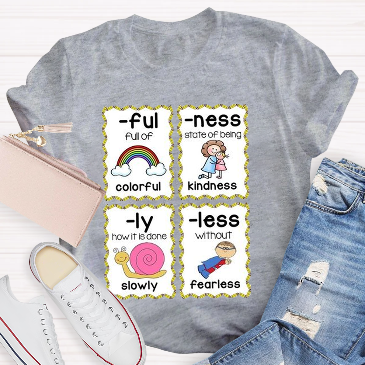 Prefixes and Suffixes Teaching Ideas for First Grade and Kindergarten T-Shirt