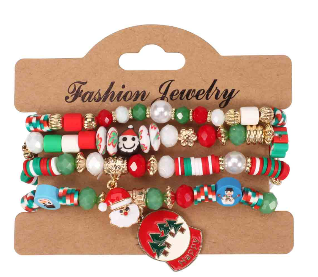 Christmas Snowman Christmas Tree Bracelet Sale price$12.00