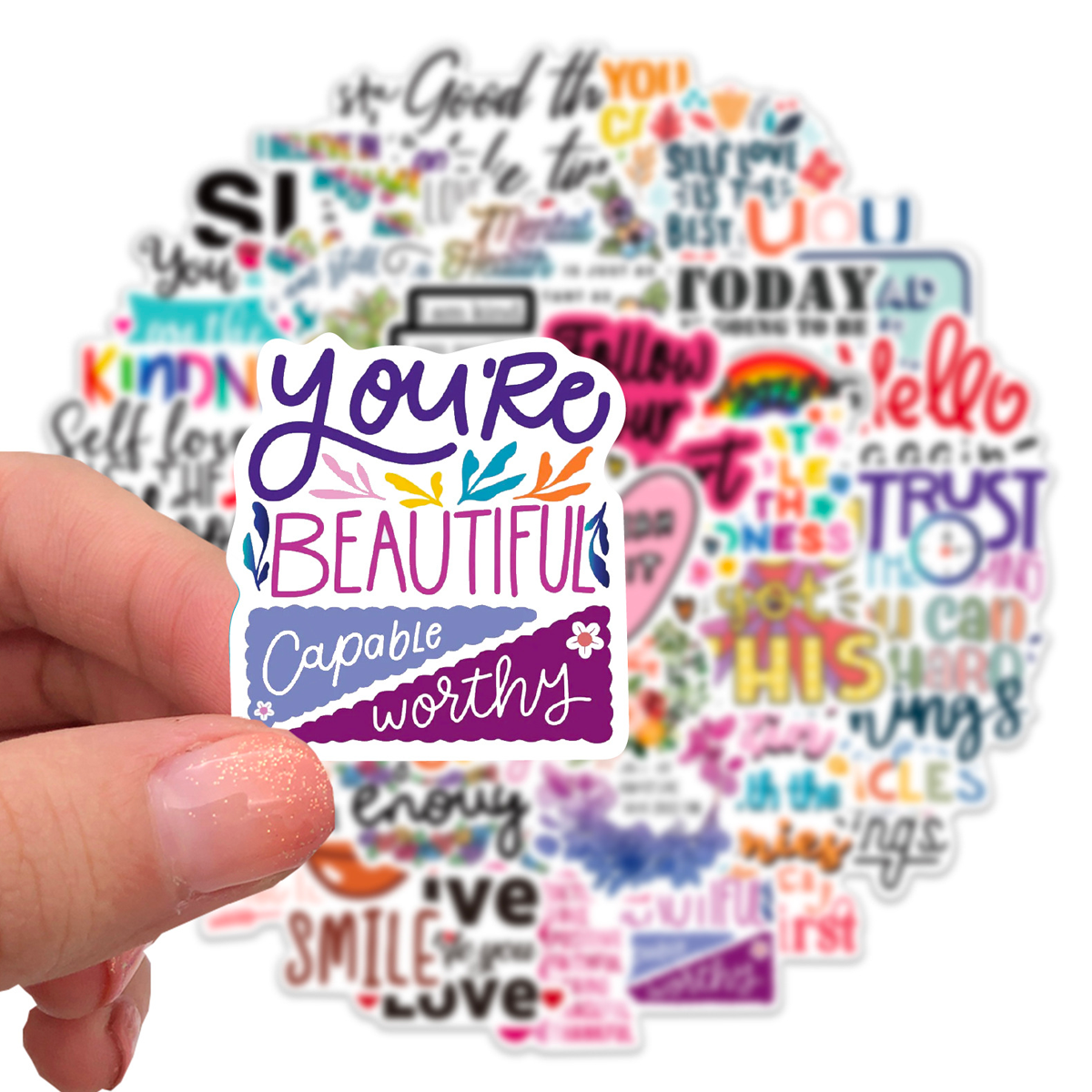 Inspirational English Doodle Stickers