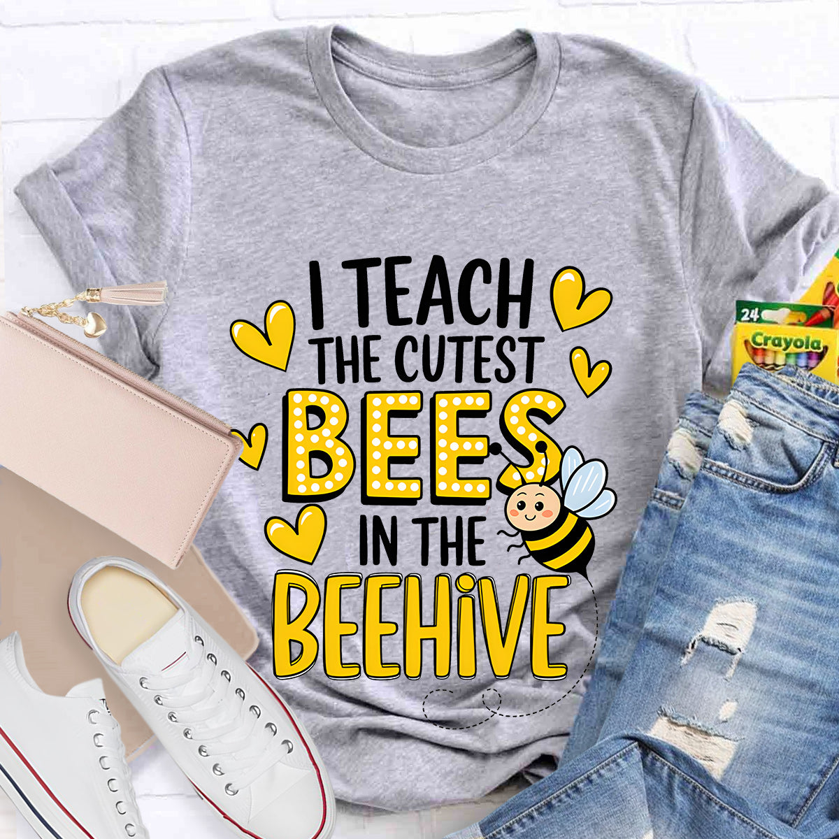 I Teach The Cutest Bees Teacher T-Shirt