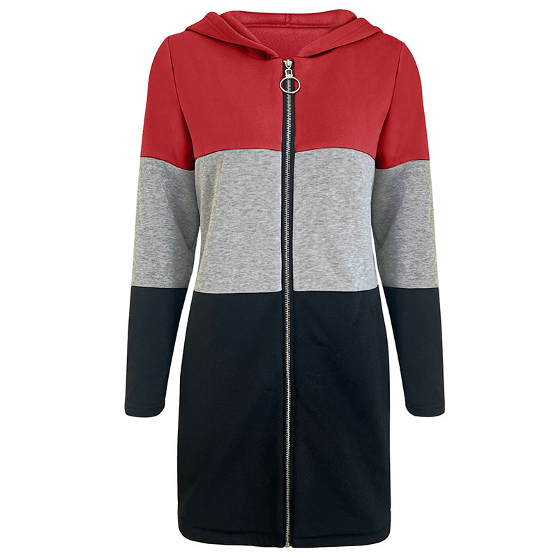 Color Block Hoodie Jacket for Women
