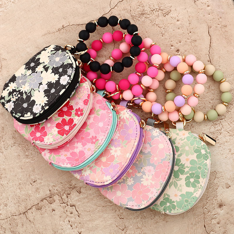 Waterproof Wristlet Half-Circle Card Holder Key Ring