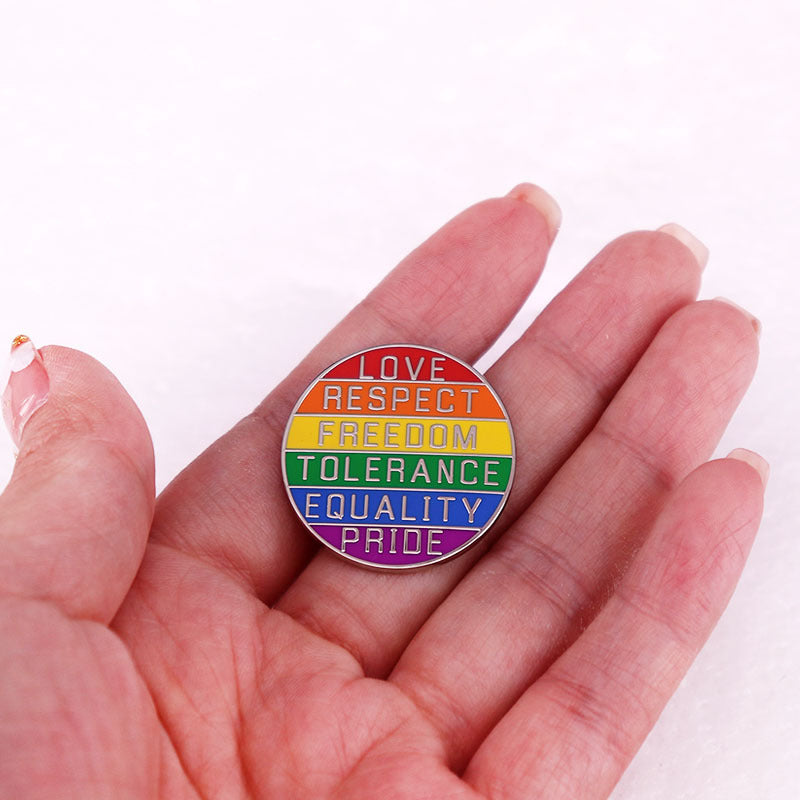 Love and Respect Special Education Colorful Brooch