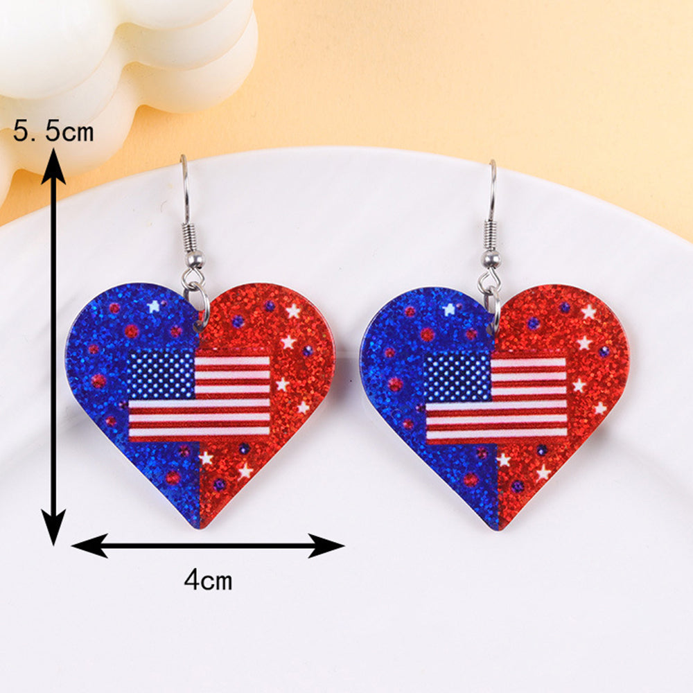 USA250 Red White Blue Star Earrings