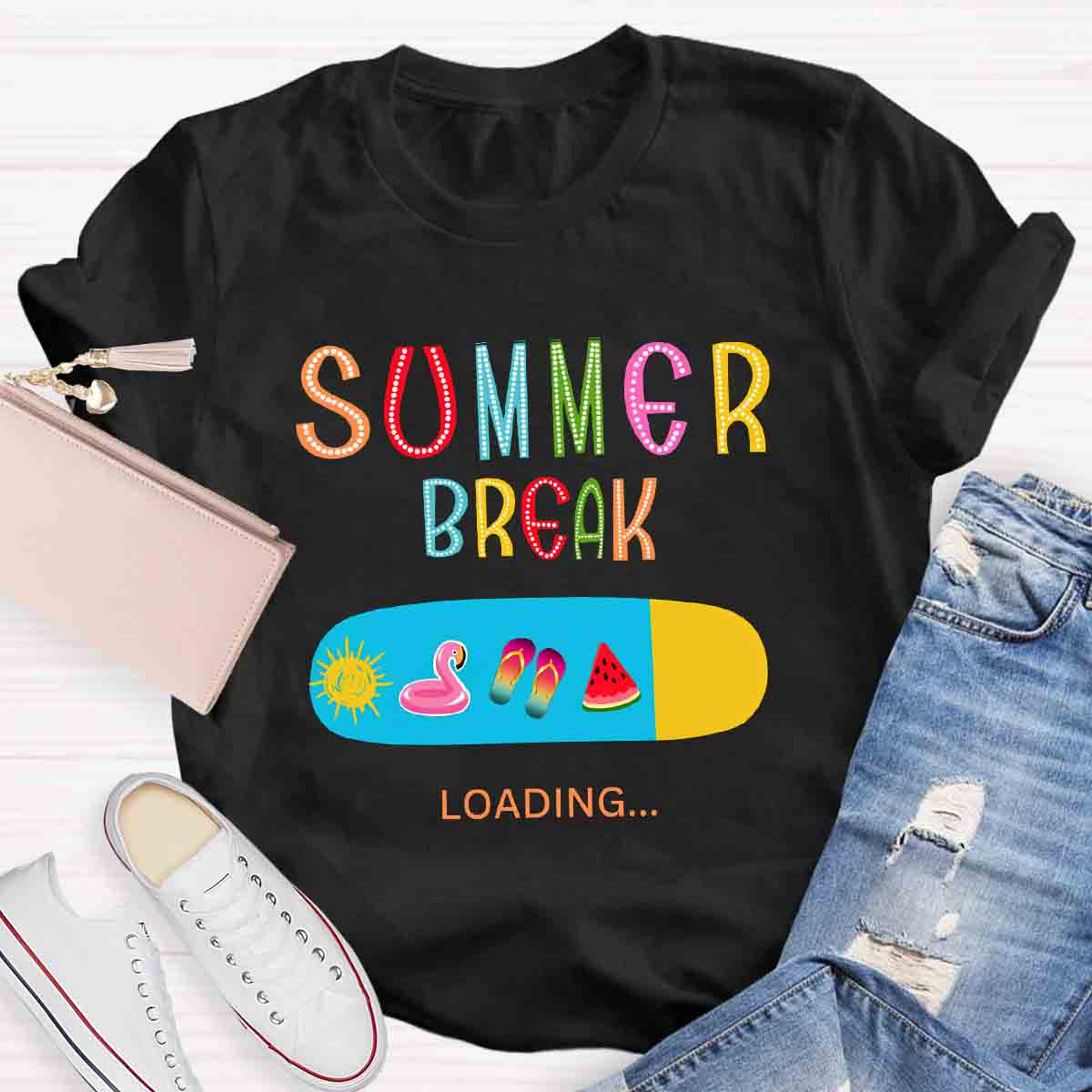 Summer Break Loading Teacher T-Shirt