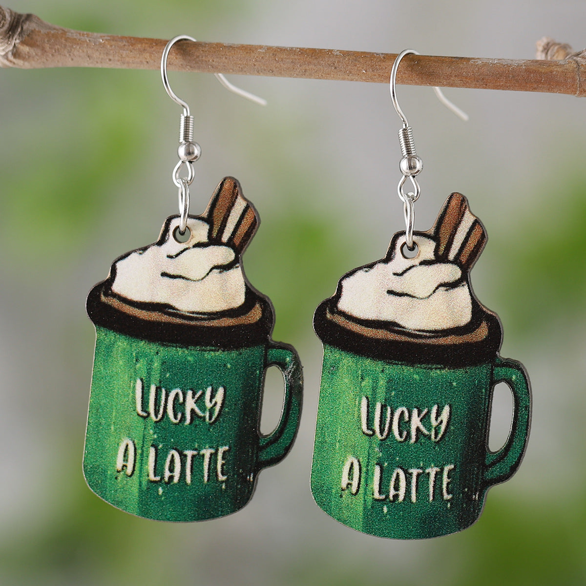 Clover Coffee Cup Ice Cream Horseshoe Beer Earrings