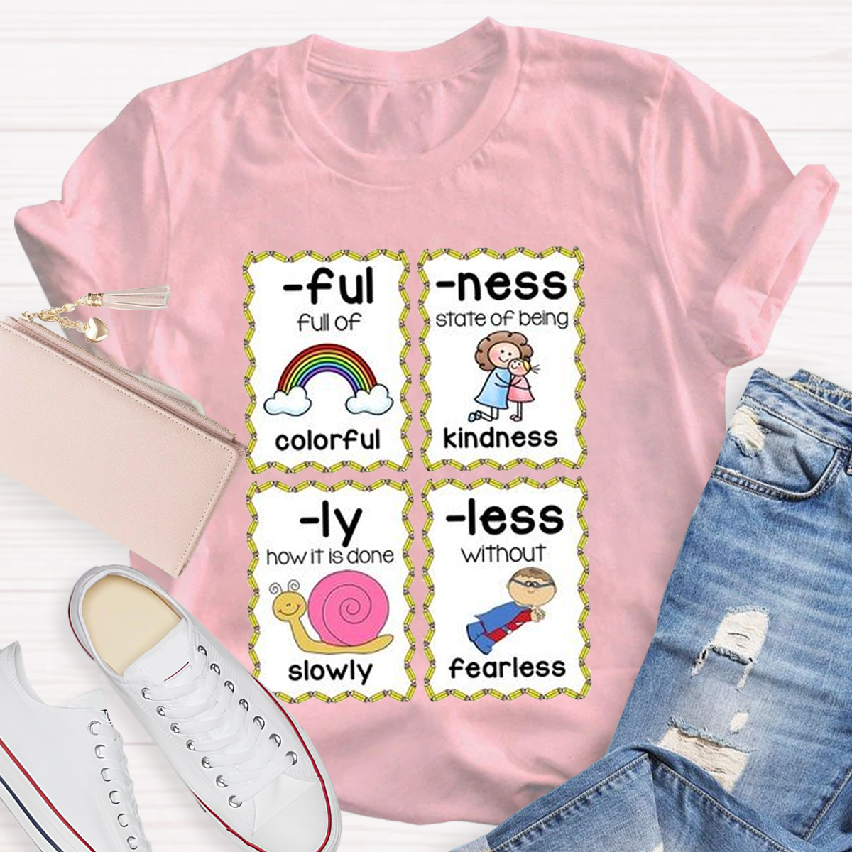 Prefixes and Suffixes Teaching Ideas for First Grade and Kindergarten T-Shirt