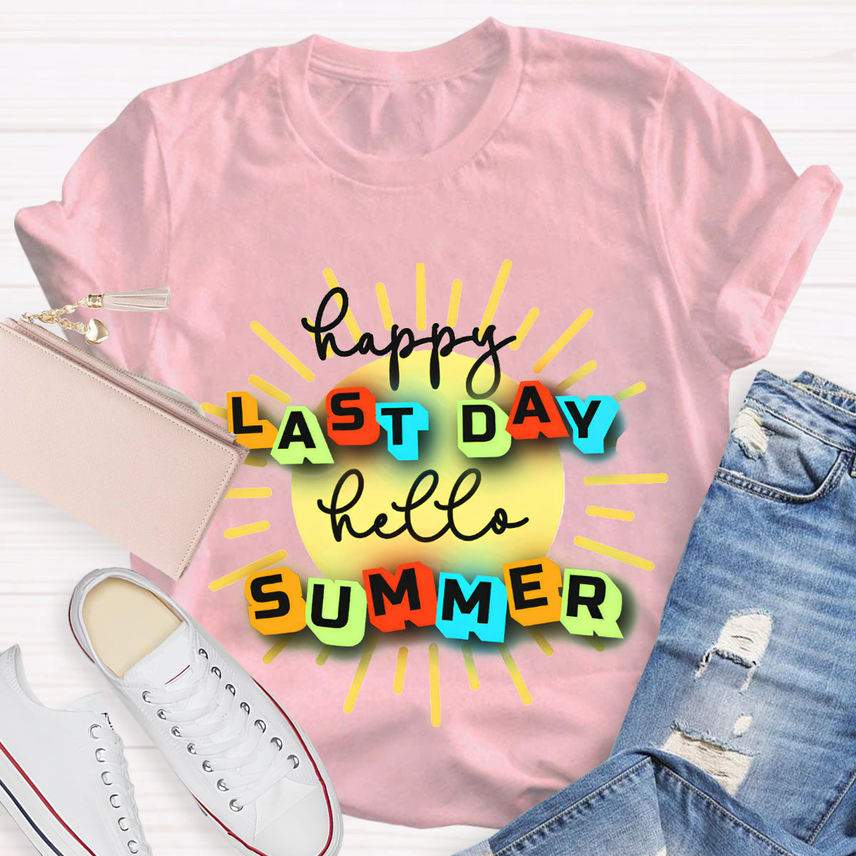 Happy Last Day Hello Summer Teacher T-Shirt
