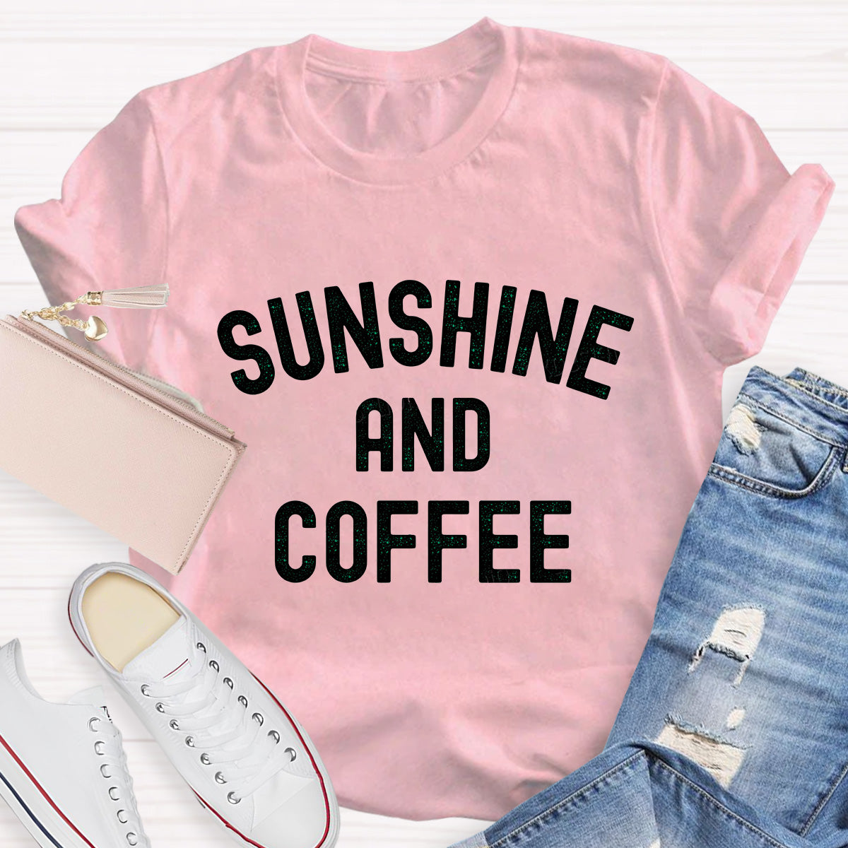 Sunshine And Coffee Teacher T-Shirt