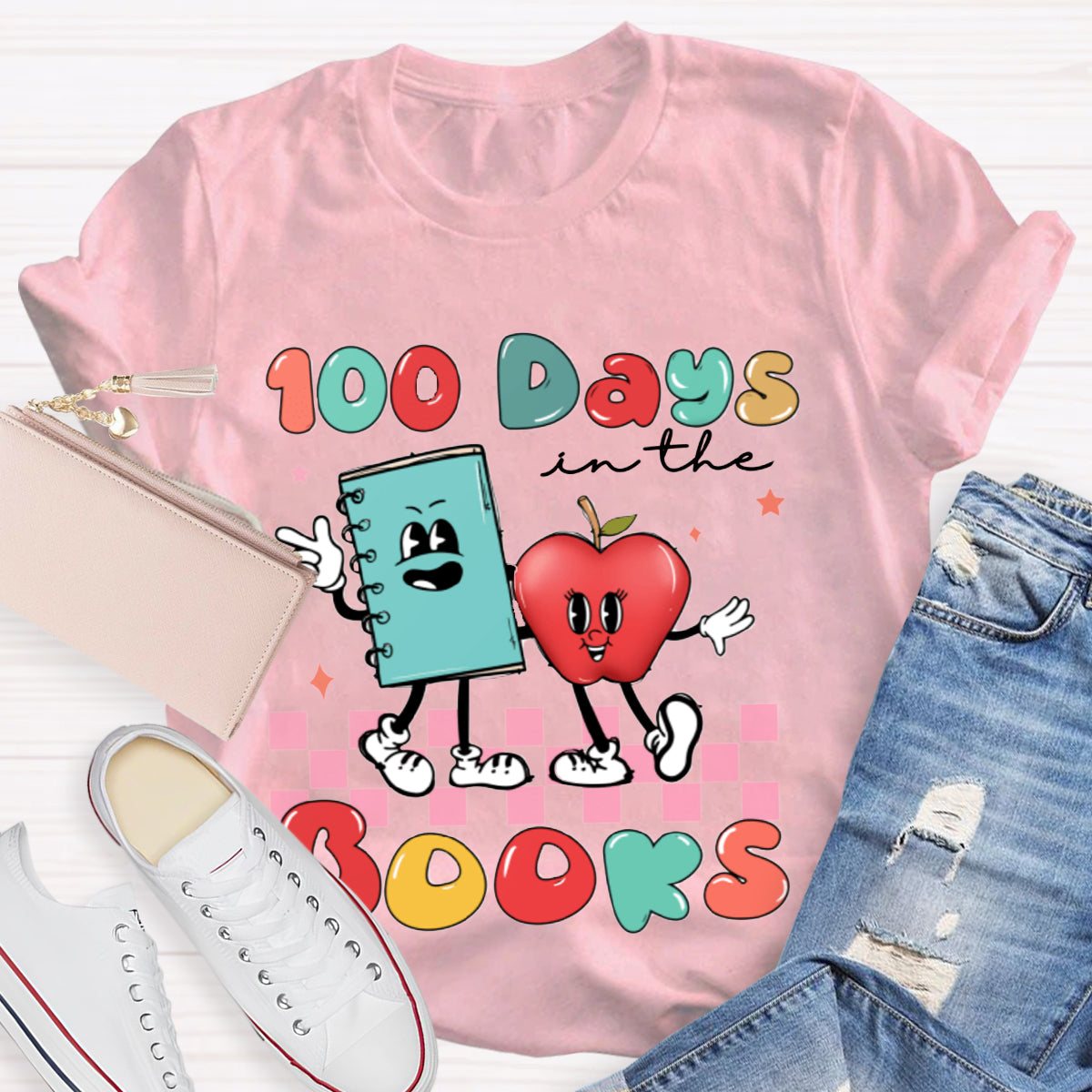100 Days In The Books Teacher T-Shirt