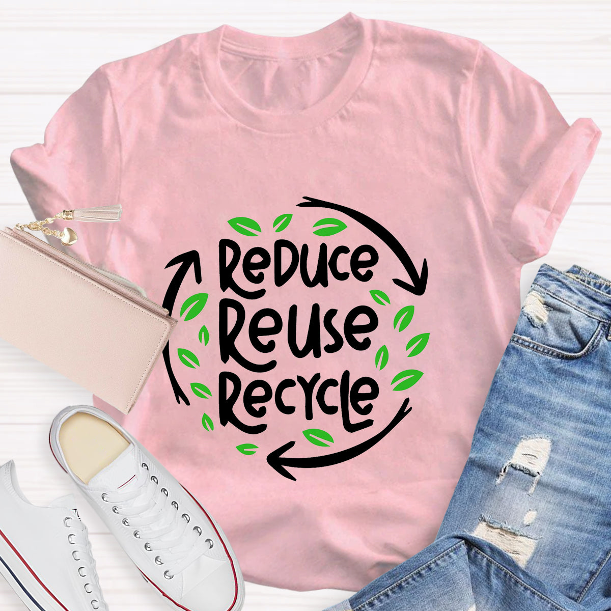 Reduce Reuse Recycle Earth Day T-Shirt
