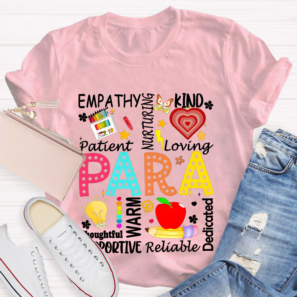 Para Warm Empathy Kind Loving Teacher T-Shirt
