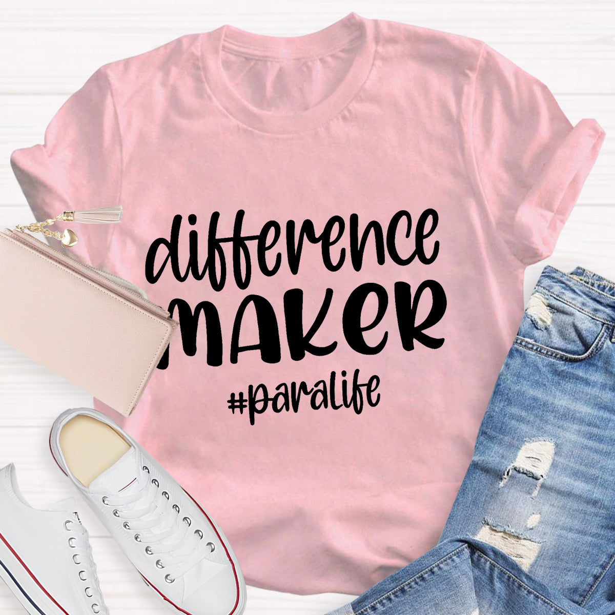 Difference Maker Paralife  Teacher T-Shirt