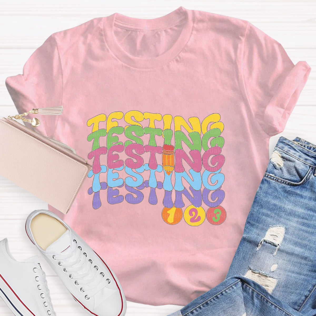 Testing Test Day 123 Teacher T-Shirt
