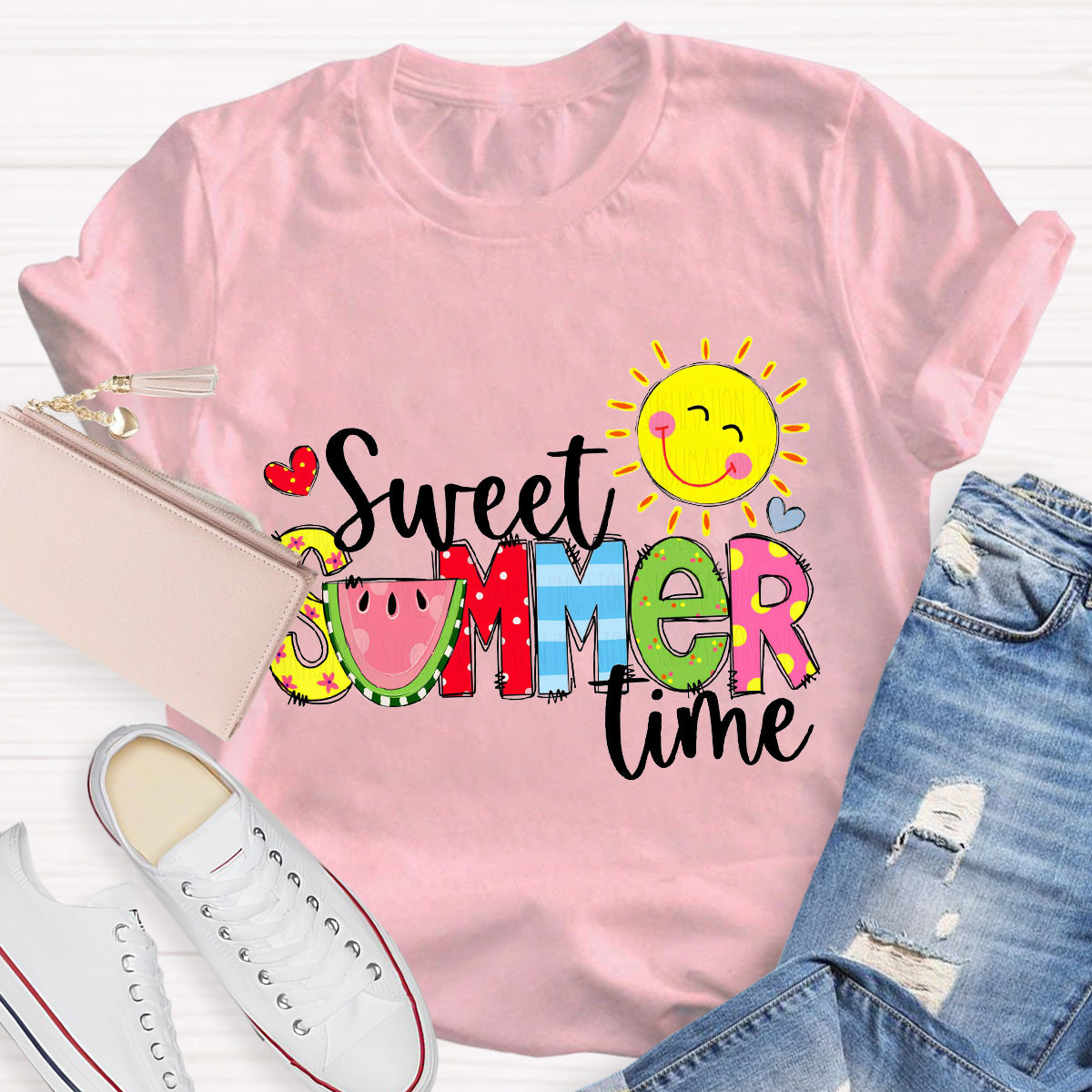 Sweet Summer Time Sunny Teacher T-Shirt