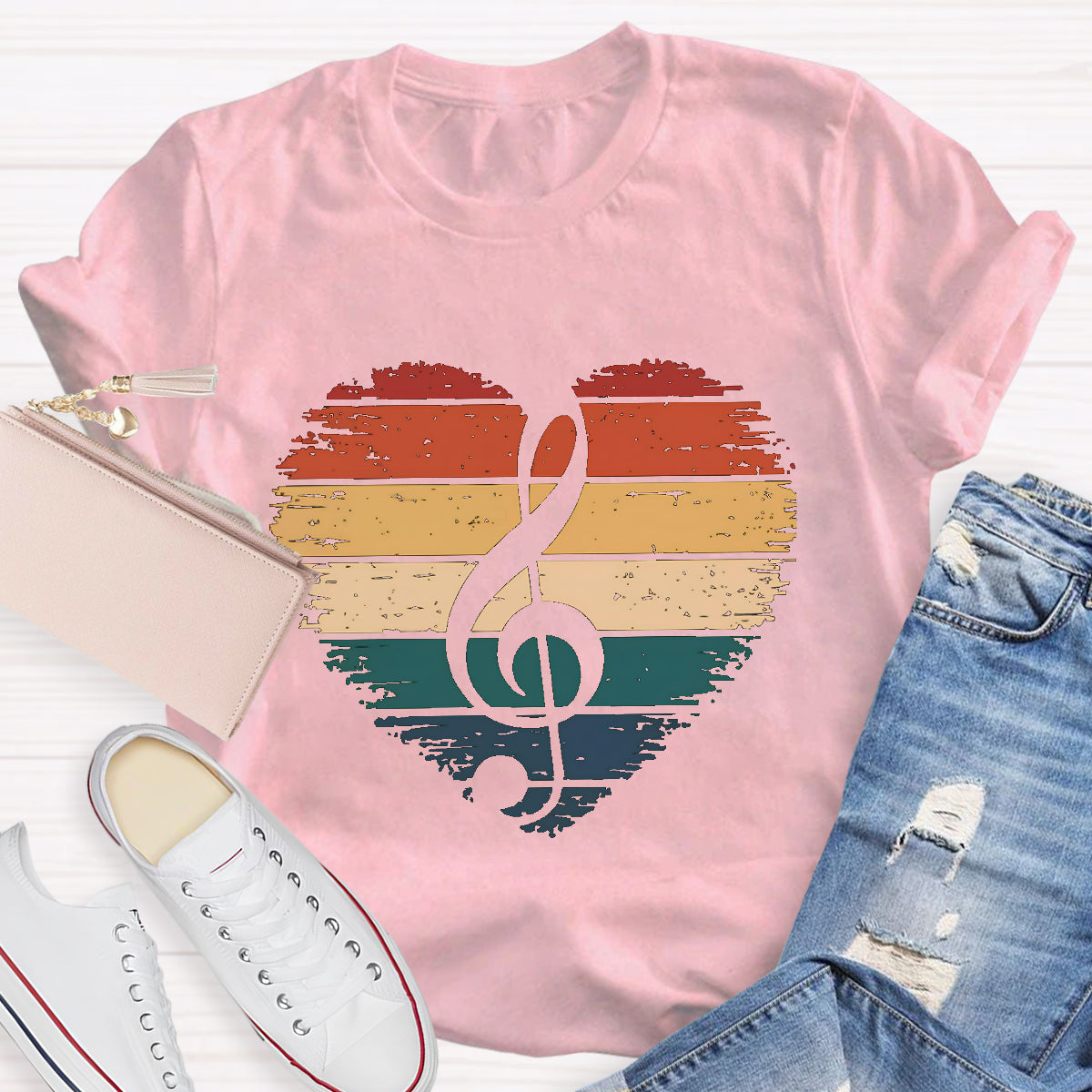 Rainbow Music Teacher T-Shirt