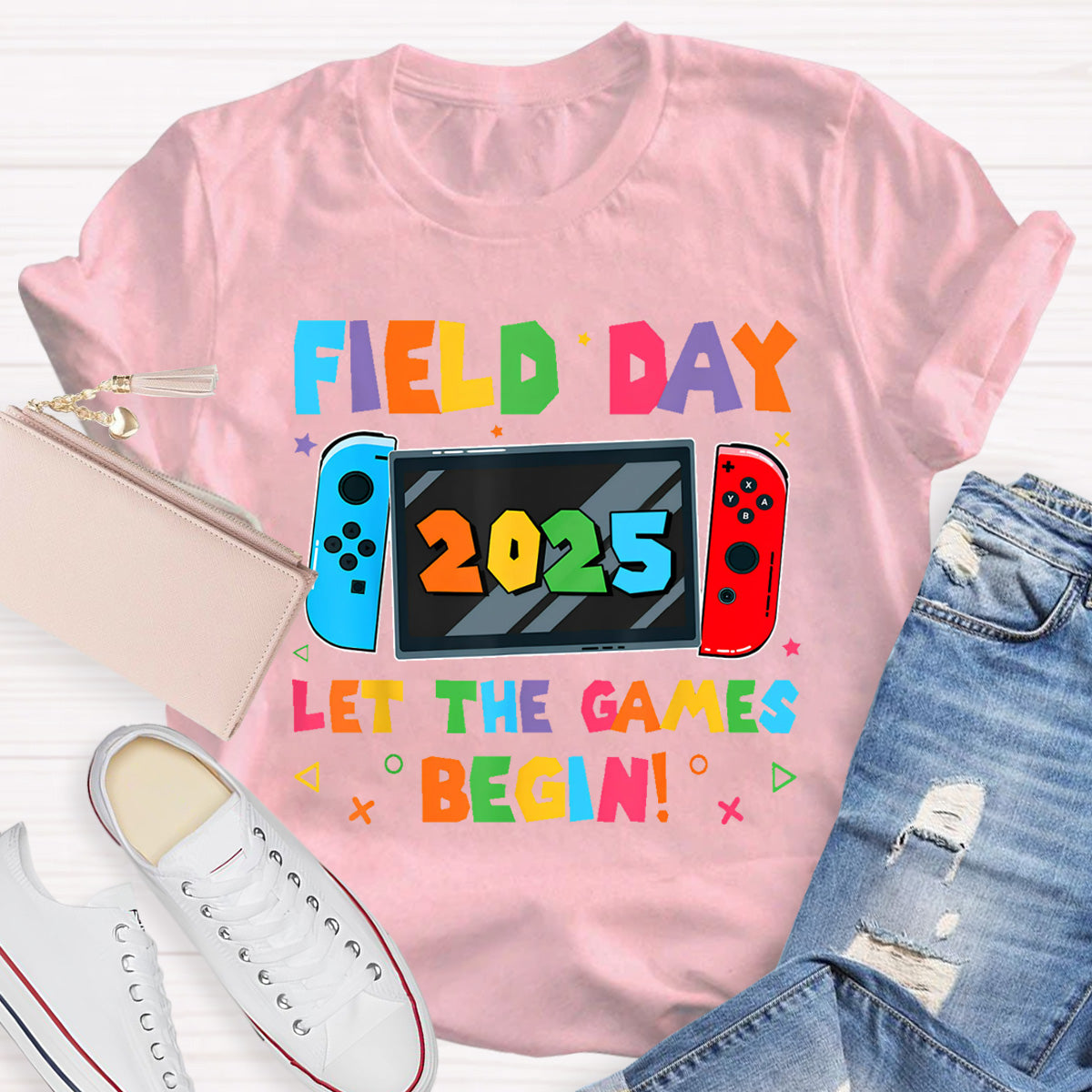 Personalized Year Field Day Let The Games Begin  Teacher T-Shirt
