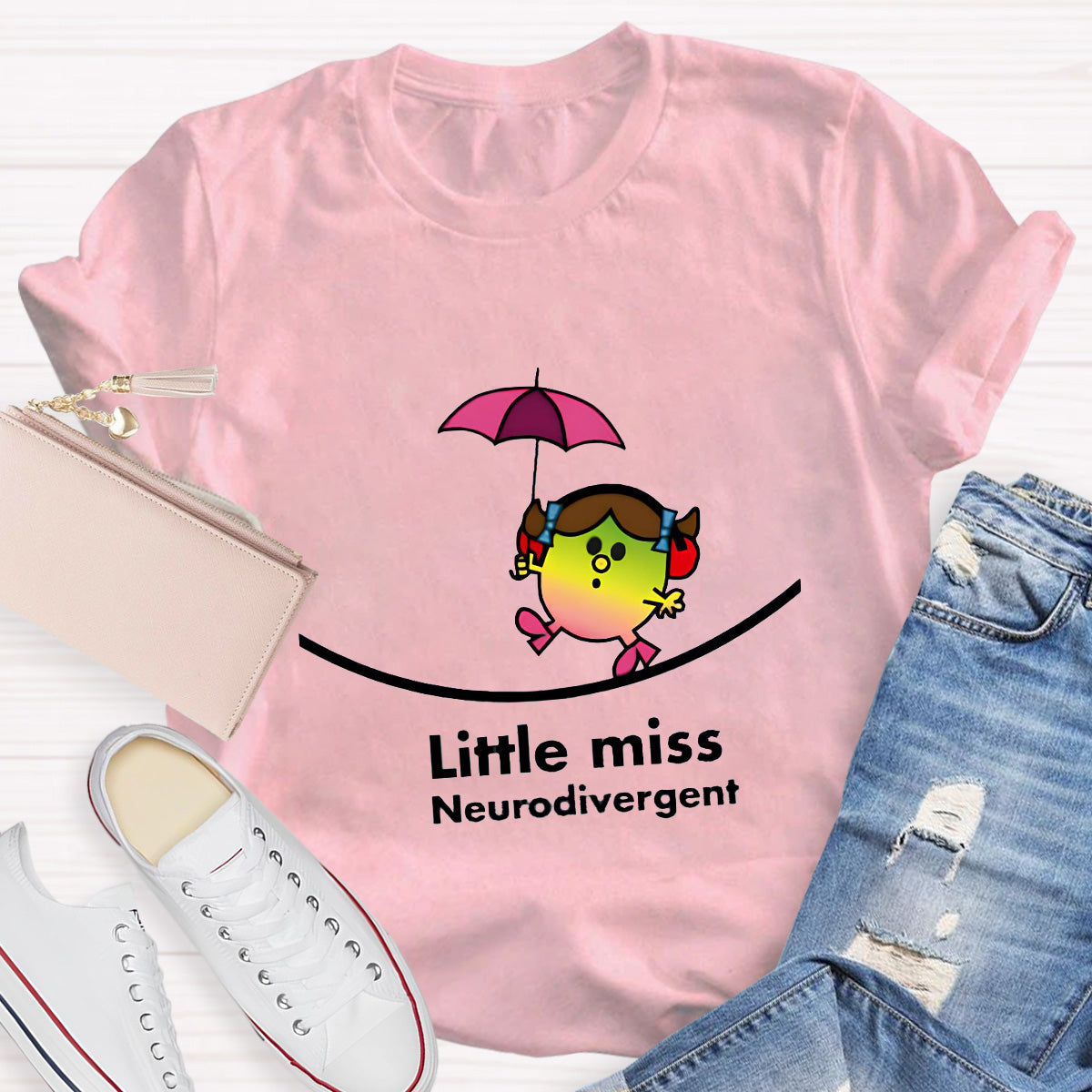 Neurodivergent Little Miss Teacher T-Shirt