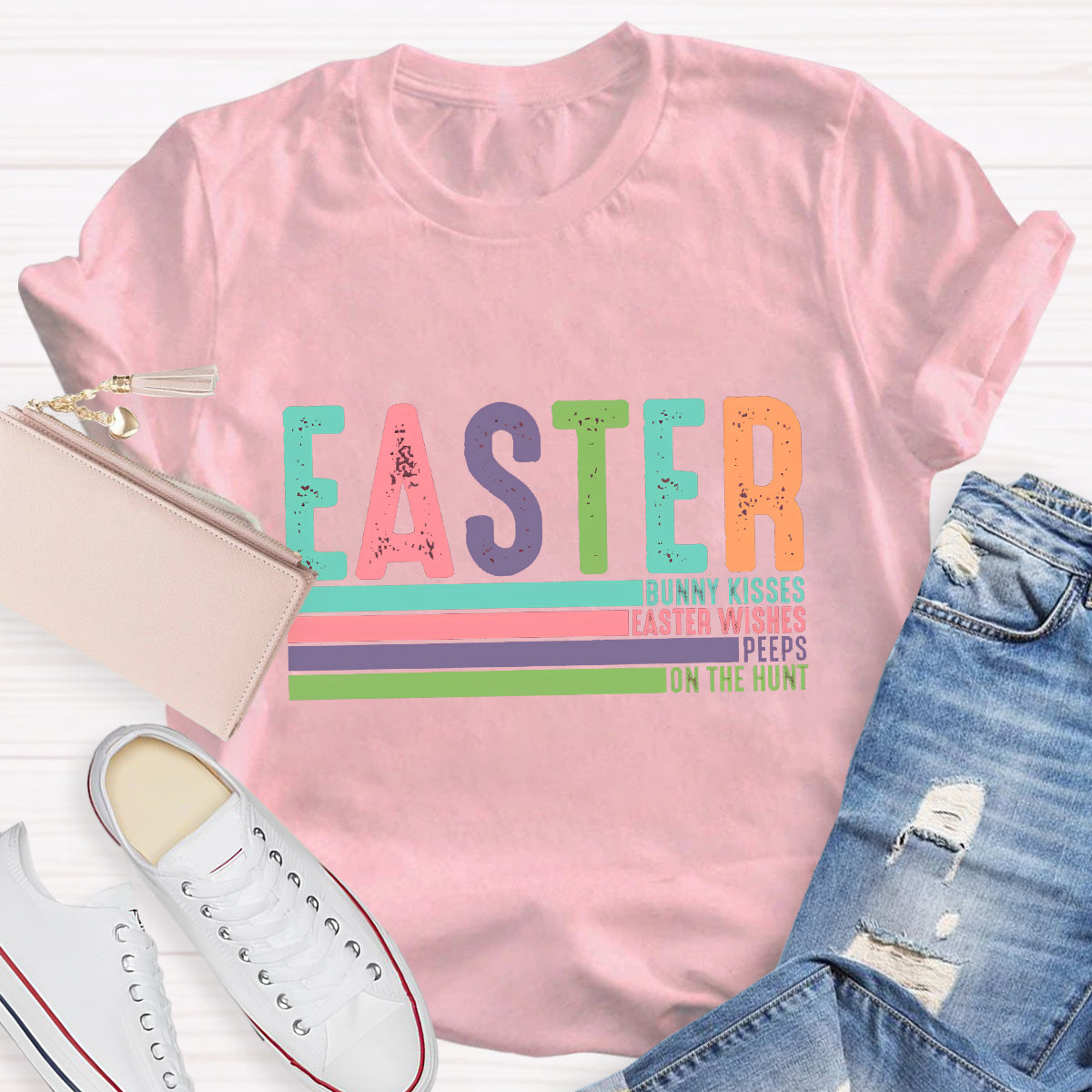 Bunny Kisses Teacher T-Shirt