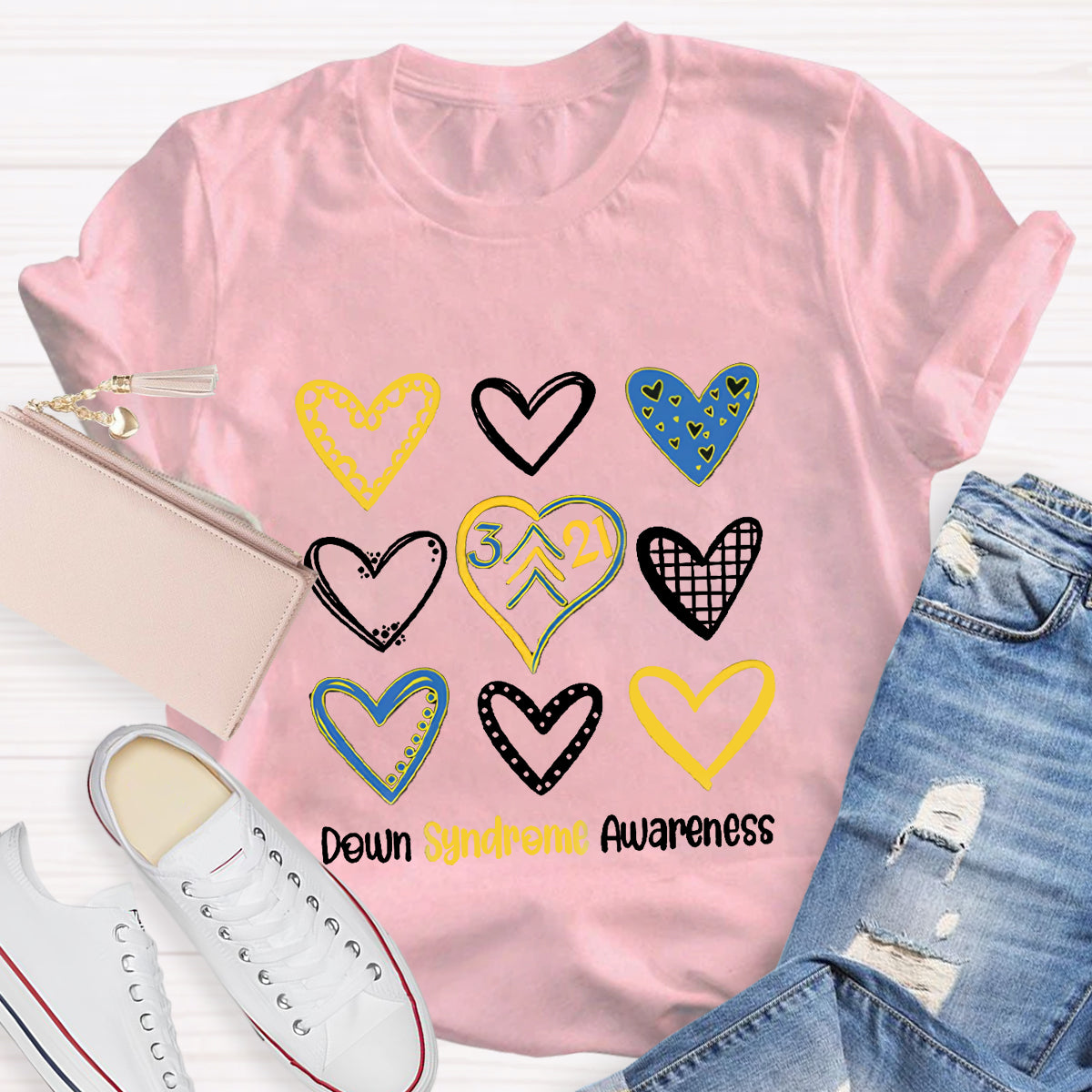 Down Syndrome Awareness Heart T-Shirt