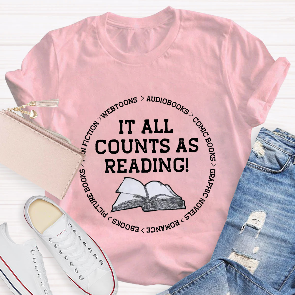 It All Counts As Reading Teacher T-Shirt