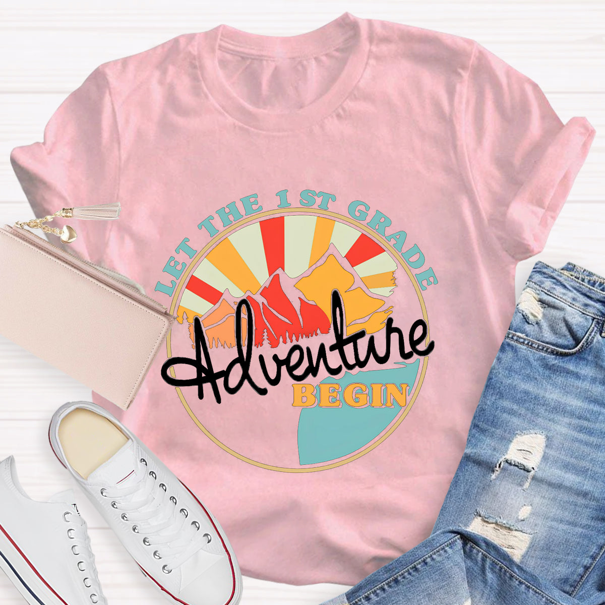 Personalized Let The 1st Grade Adventure Begin Teacher T-Shirt